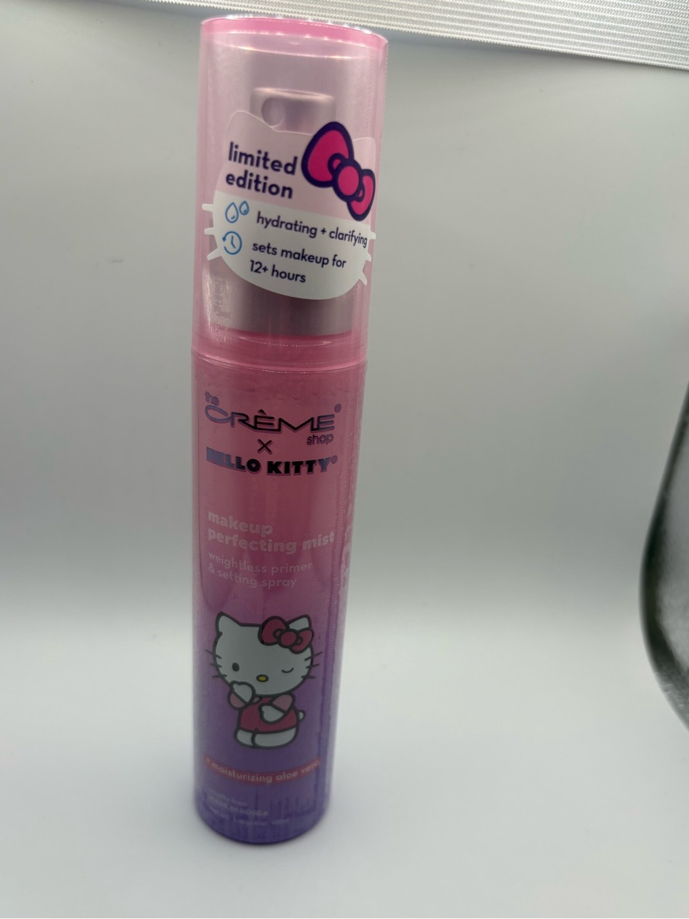 Crème Shop x Hello Kitty Pink Makeup Perfecting Mist - Hydrating Setting Spray!!